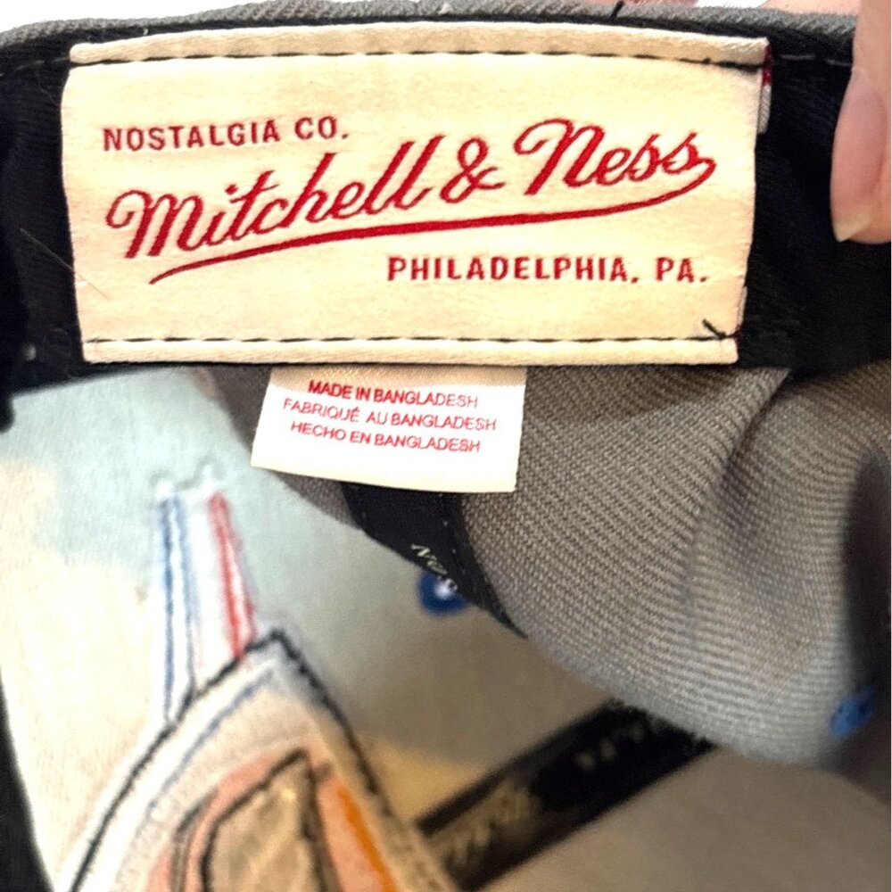 Mitchell & Ness Oklahoma City Thunder Snapback Hat Gray & Blue Adjustable NBA Ca - Picture 5 of 5